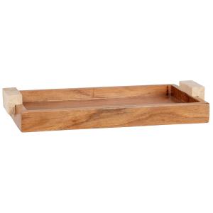 Plateau rectangulaire en bois d'acacia