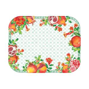Plateau rectangulaire mélamine grenade 33 x 26 cm