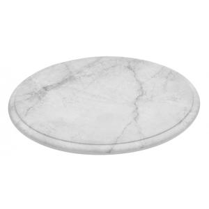 Plateau rond blanc imitation marbre Ø285 mm