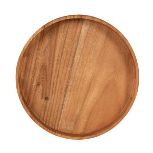 Plateau rond en bois d'acacia