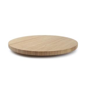 Plateau tournant vert en bois 45cm