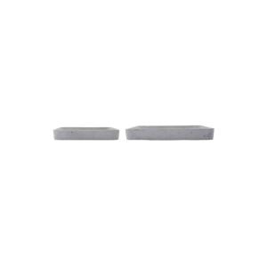 Plateaux en pierre gris ( Lot de 2 )