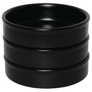 Plats empilables noirs 102 mm   lot de 6