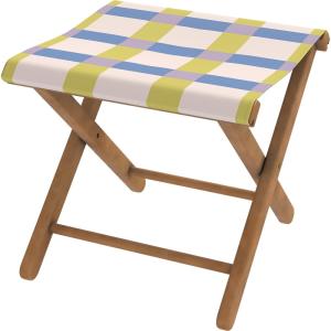 Pliant pêcheur bois et toile amovible outdoor imprimé carre…