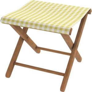 Pliant pêcheur bois et toile amovible outdoor imprimé vichy…