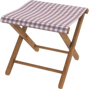 Pliant pêcheur bois et toile amovible outdoor imprimé vichy…