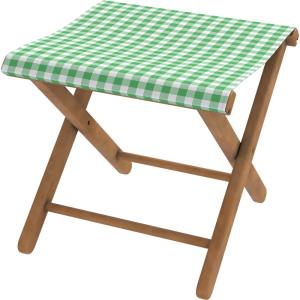 Pliant pêcheur bois et toile amovible outdoor imprimé vichy…