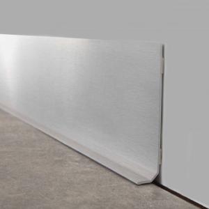 Plinthes PVC adhésives lot de 10 - 100x8 cm - Gris - Alu Br…
