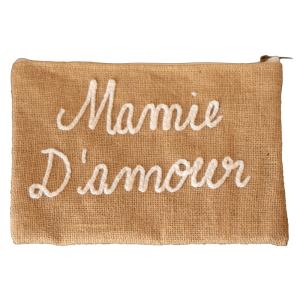 Pochette jute ''mamie d'amour'' jute naturel  x 27