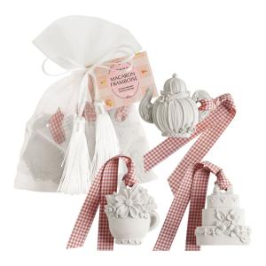 Pochon de 3 décors parfumés - Macaron Framboise