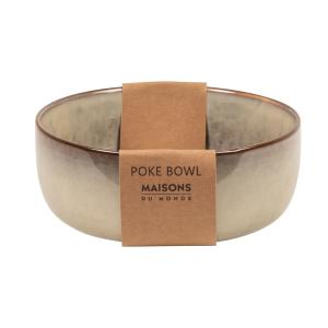 Poke bowl en céramique vert argile