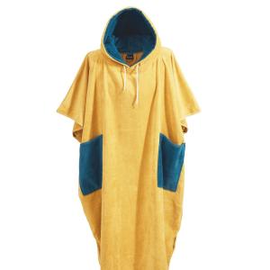 Poncho de plage adulte en coton velours Miel M