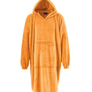 Poncho polaire à capuche doux & chaud  caramel Taille Uniqu…