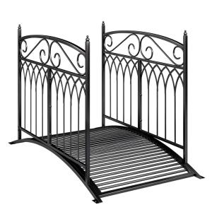 Pont de jardin style baroque charge 100kg antirouille noir