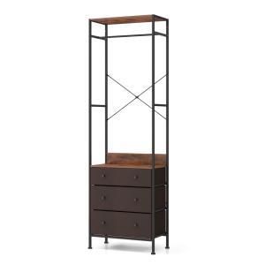 Portant à vêtements en métal style industriel marron 55x28x…