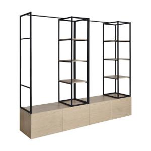 Portants vêtements bois et métal L240 x H200 cm  - Lot de 2…