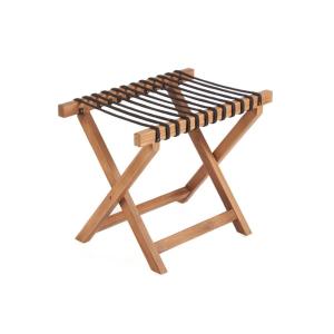 Porte-bagages en teck et tissu 55x50