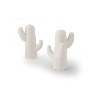 Porte-bijoux béton blanc (duo)
