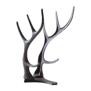Porte-bouteilles cornes de cerf en fonte