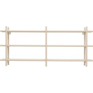Porte-bouteilles mural en acier beige 34x80
