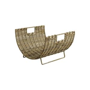 Porte bûches poelet gris lune