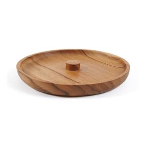 Porte-encens bois de teck marron 15x15x1,5cm