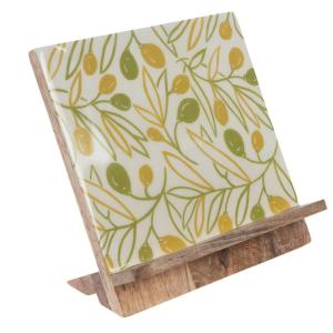 Porte livre   21 cm vert en bois