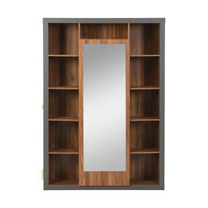 Porte-manteau avec miroir, armoire porte battante avec égou…