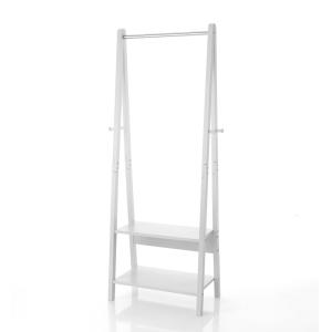 Porte-manteau effet bois blanc H180 L66 P39