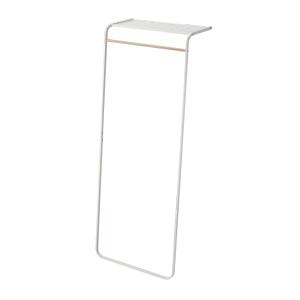 Porte-manteau incliné avec étagère H160 cm - Blanc