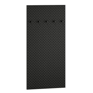 Porte-manteau mural 5 patères stratifiés noir