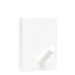 Porte-manteau mural en bois de sapin blanc 6x8cm