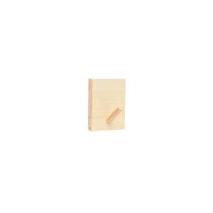 Porte-manteau mural en bois de sapin naturel 6x8cm