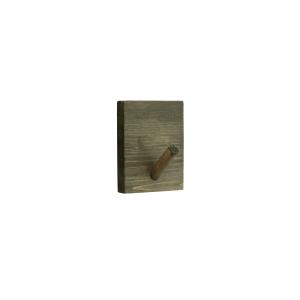 Porte-manteau mural en bois de sapin vert 6x8cm