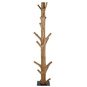 Porte-manteaux tronc d'arbre en bois de mangoustanier brun…