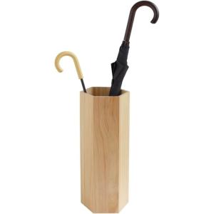 Porte parapluie en bois naturel 20 x 17,5 x 50 cm
