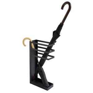 Porte parapluie en métal noir 23 x 10 x 45 cm
