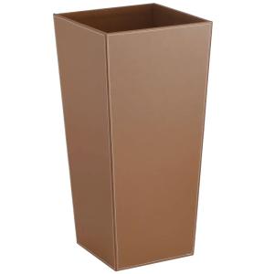 Porte-parapluie en similicuir marron 26x26x55cm