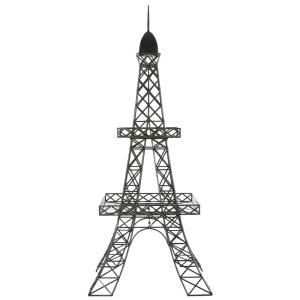 Porte-plantes Tour Eiffel en métal noir