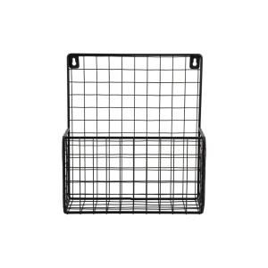 Porte-revues acier noir 27x10x30cm