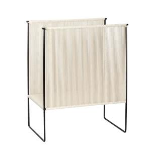 Porte-revues en coton et métal noir H50