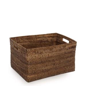 Porte-revues en rotin naturel marron 51x41 cm