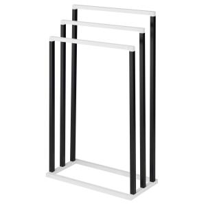 Porte-serviette 3 niveaux en métal, noir/blanc