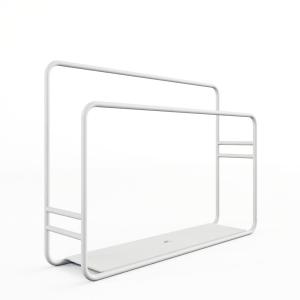 Porte-serviette de cuisine en acier blanc, 32x23x18 cm