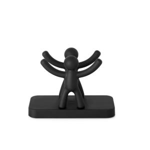 Porte serviettes bohomme noir 15x9cm
