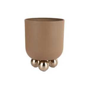 Pot à fleurs métal brun 18.5x18.5x23cm