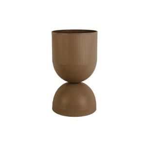 Pot à fleurs métal brun 25.5x25.5x45cm
