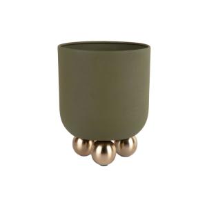 Pot à fleurs métal vert 18.5x18.5x23cm
