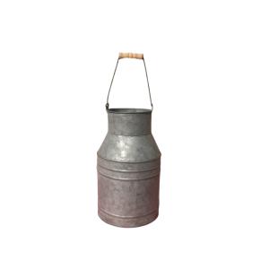 Pot à lait ancien décoratif jardin extérieur zinc gris 24 x…