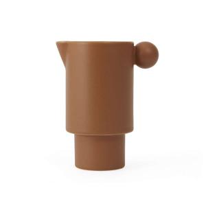 Pot à lait rouge en porcelaine Ø7,5xH14cm